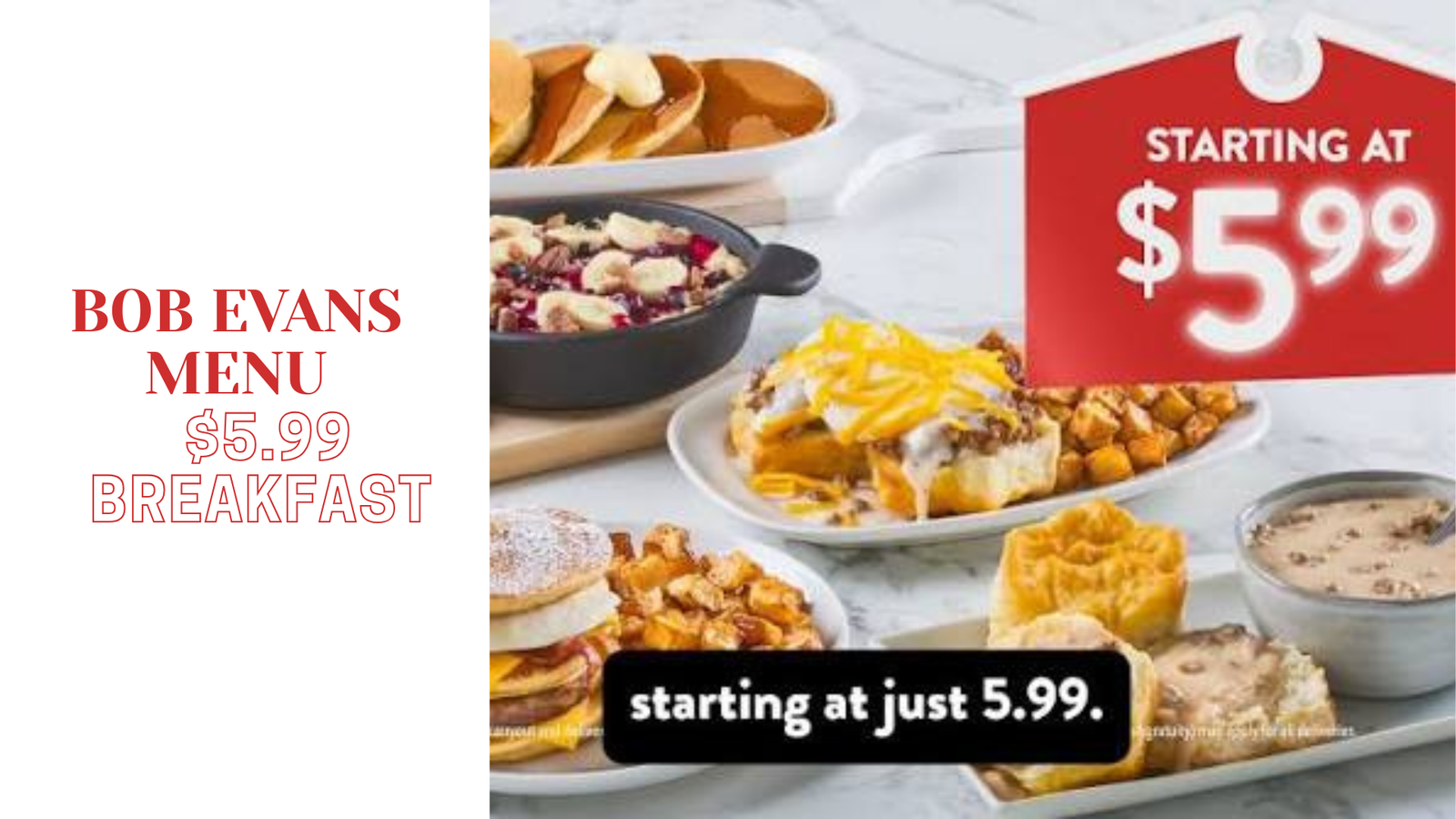 $5.99 Breakfast Menu
