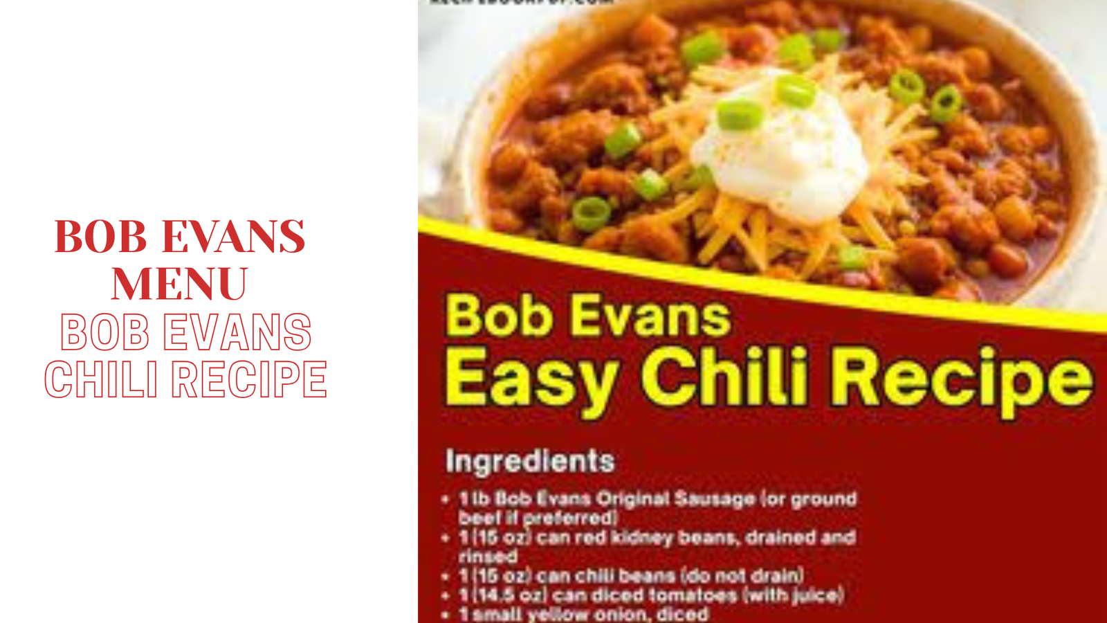 Chili Recipe 